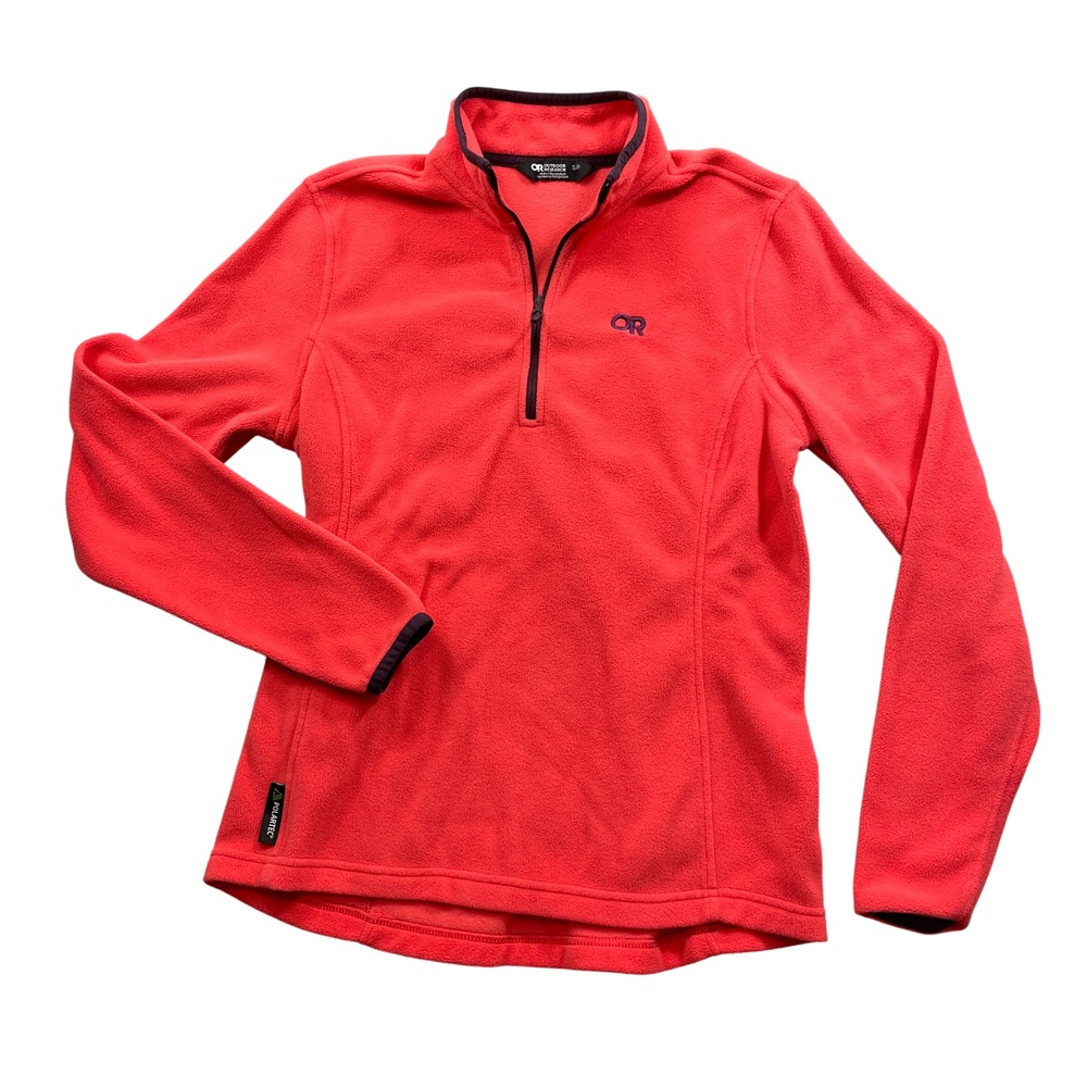 Outdoor Research Sweatshirt Small Tangerine Lightweight Polartec 100% Polyester‎